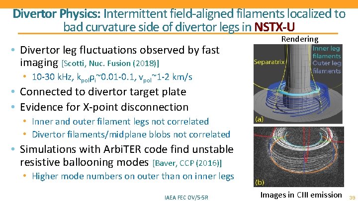 Divertor Physics: Intermittent field-aligned filaments localized to bad curvature side of divertor legs in