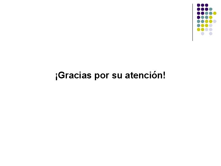 ¡Gracias por su atención! 