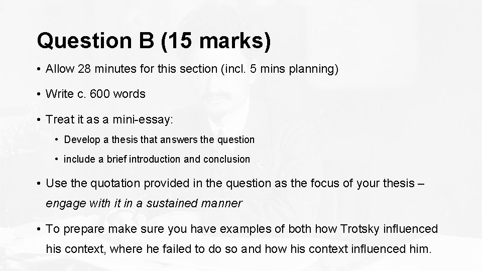 Question B (15 marks) • Allow 28 minutes for this section (incl. 5 mins Question B (15 marks) • Allow 28 minutes for this section (incl. 5 mins