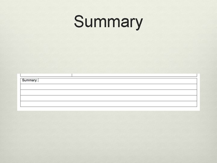 Summary 