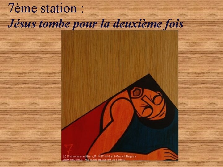 7ème station : Jésus tombe pour la deuxième fois 