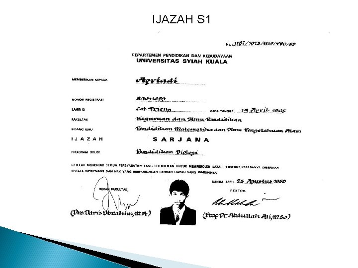 IJAZAH S 1 IJAZAH S 1