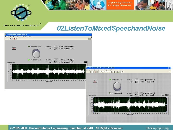 Engineering Education for today’s classroom. 02 Listen. To. Mixed. Speechand. Noise © 2005 -2008