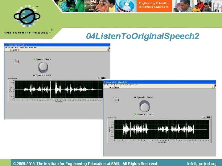 Engineering Education for today’s classroom. 04 Listen. To. Original. Speech 2 © 2005 -2008