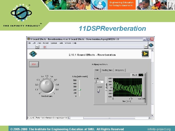 Engineering Education for today’s classroom. 11 DSPReverberation © 2005 -2008 The Institute for Engineering