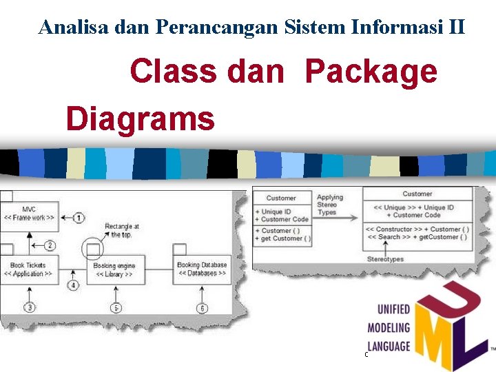 Analisa dan Perancangan Sistem Informasi II Class dan Package Diagrams Class dan package Diagrams