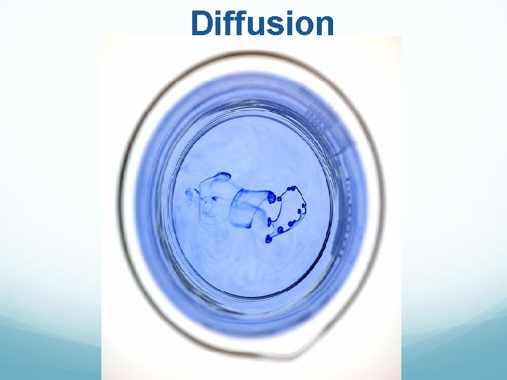 Diffusion concentration (concentration gradient) Equilibrium occurs when the concentration of solute (particles) is the