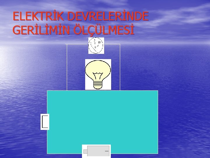 ELEKTRİK DEVRELERİNDE GERİLİMİN ÖLÇÜLMESİ 