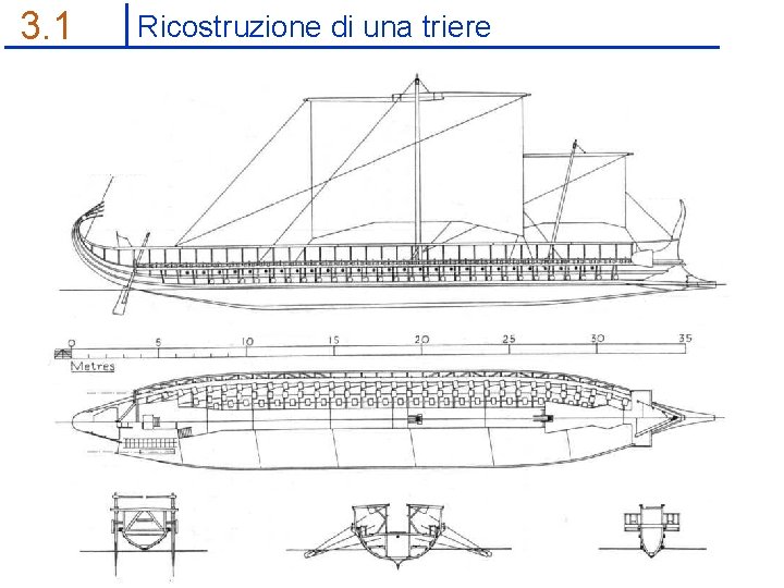 3. 1 Ricostruzione di una triere 
