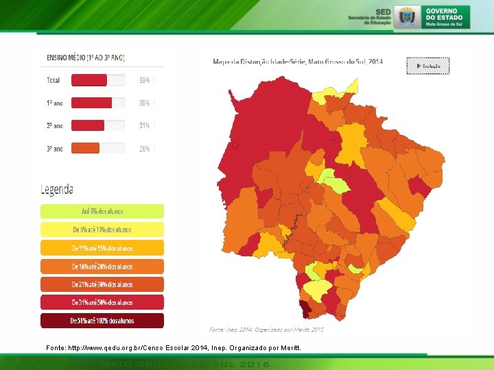 Fonte: http: //www. qedu. org. br/Censo Escolar 2014, Inep. Organizado por Meritt. 