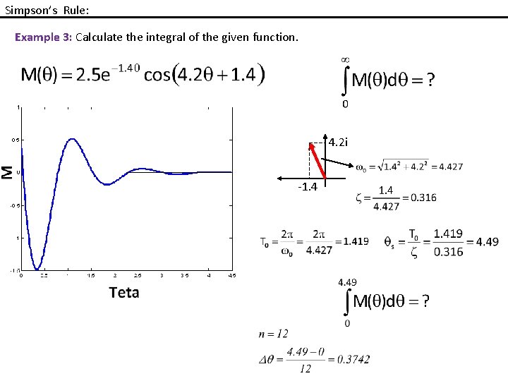 Simpson’s Rule: Example 3: Calculate the integral of the given function. 4. 2 i Simpson’s Rule: Example 3: Calculate the integral of the given function. 4. 2 i