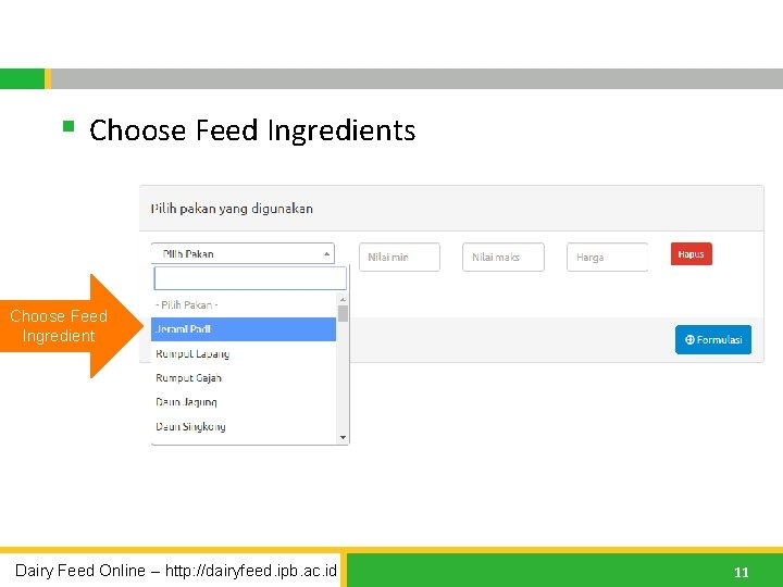 § Choose Feed Ingredients Choose Feed Ingredient Dairy Feed Online – http: //dairyfeed. ipb.