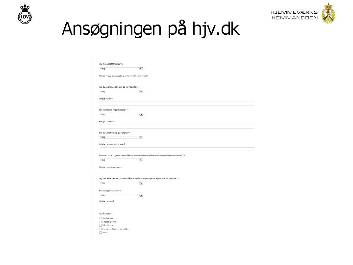 Ansøgningen på hjv. dk 