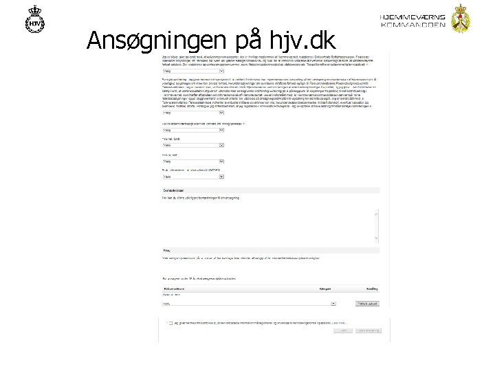 Ansøgningen på hjv. dk 