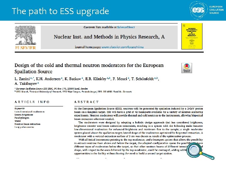 The path to ESS upgrade 