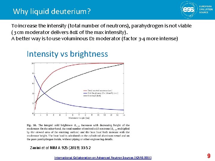 Why liquid deuterium? To increase the intensity (total number of neutrons), parahydrogen is not