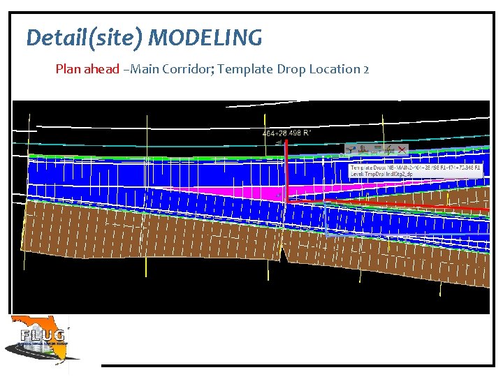 Detail(site) MODELING Plan ahead –Main Corridor; Template Drop Location 2 Spring 2014 