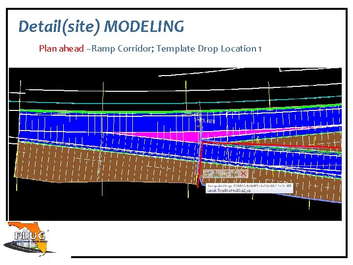 Detail(site) MODELING Plan ahead –Ramp Corridor; Template Drop Location 1 Spring 2014 