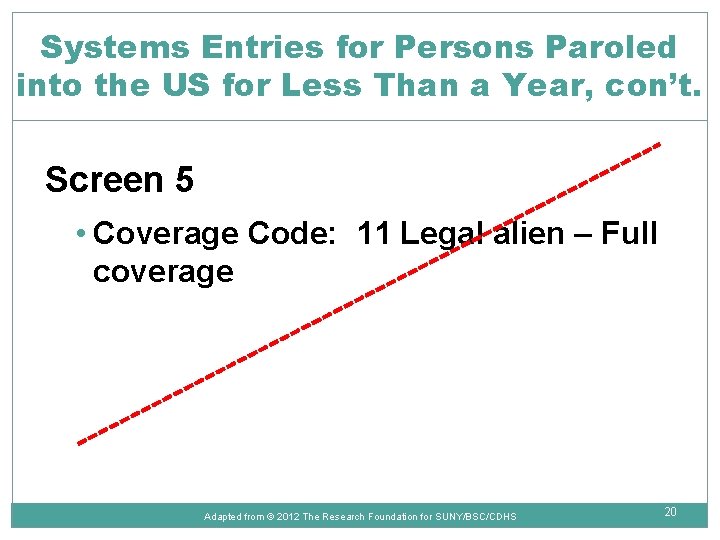 Systems Entries for Persons Paroled into the US for Less Than a Year, con’t.