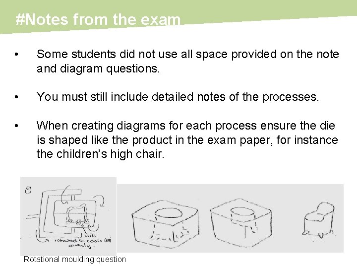 #Notes from the exam • Some students did not use all space provided on
