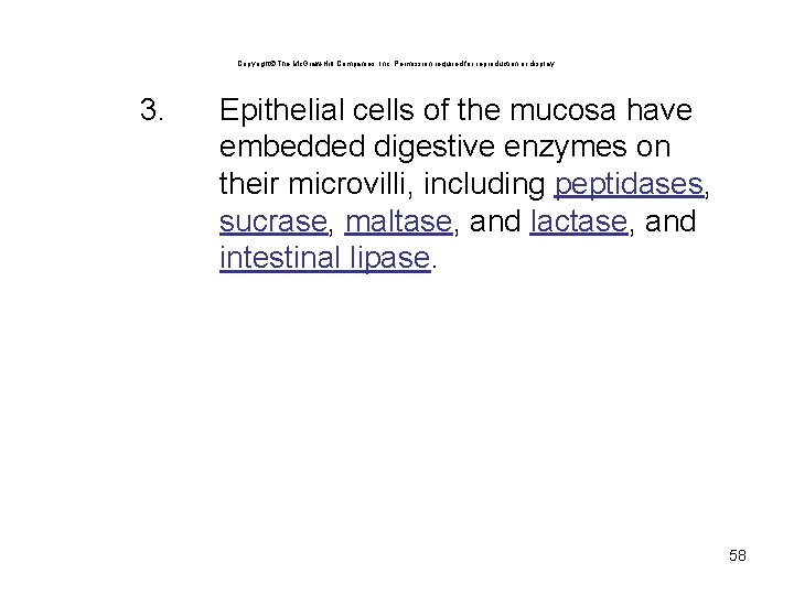 Copyright The Mc. Graw-Hill Companies, Inc. Permission required for reproduction or display. 3. Epithelial Copyright The Mc. Graw-Hill Companies, Inc. Permission required for reproduction or display. 3. Epithelial