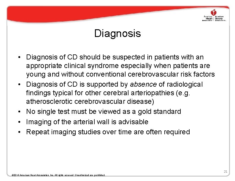 Diagnosis • Diagnosis of CD should be suspected in patients with an appropriate clinical