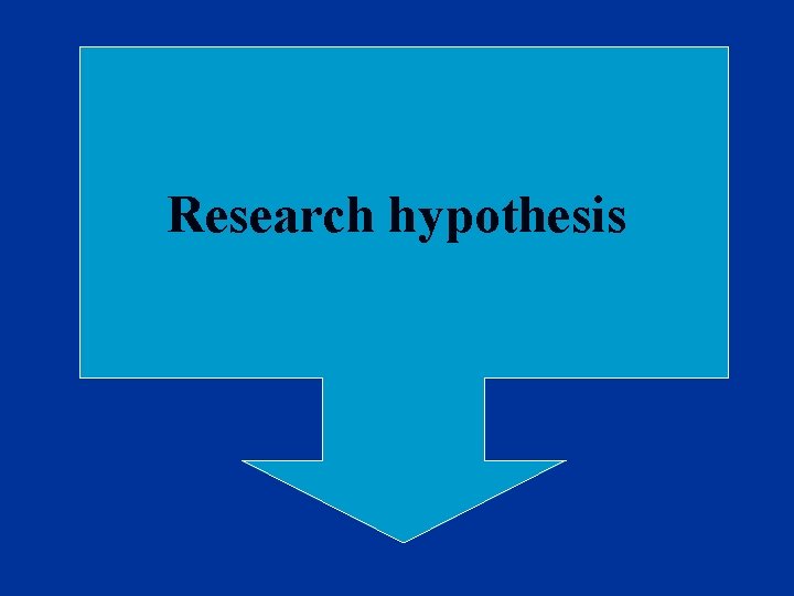 Research hypothesis Research hypothesis
