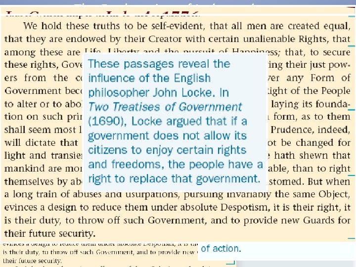 The Declaration of Independence & Influences from the Enlightenment 