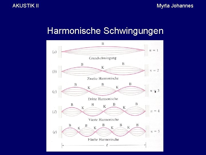 AKUSTIK II Myrta Johannes Harmonische Schwingungen 