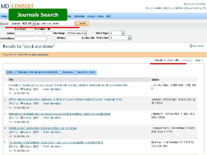 Journals Search 