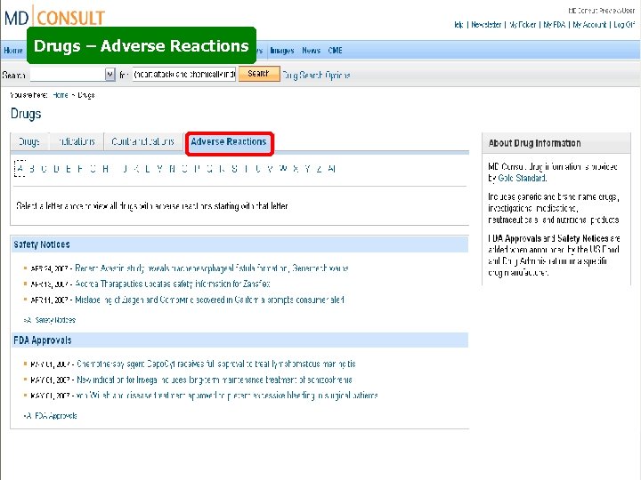 Drugs – Adverse Reactions 