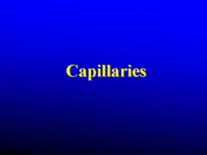 Capillaries Capillaries