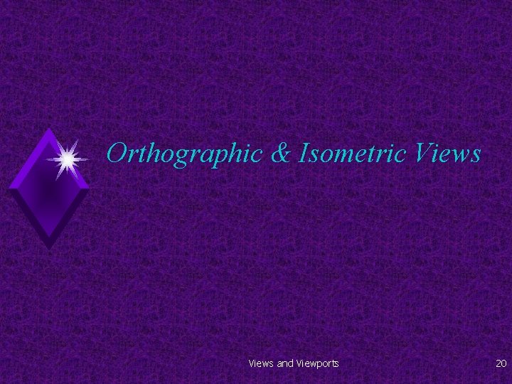 Orthographic & Isometric Views and Viewports 20 