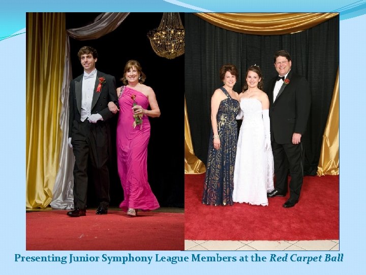 Presenting Junior Symphony League Members at the Red Carpet Ball 