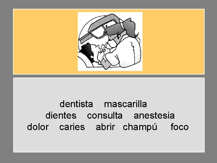 dentista mascarilla dientes consulta anestesia dolor caries abrir champú foco dentista mascarilla dientes consulta anestesia dolor caries abrir champú foco