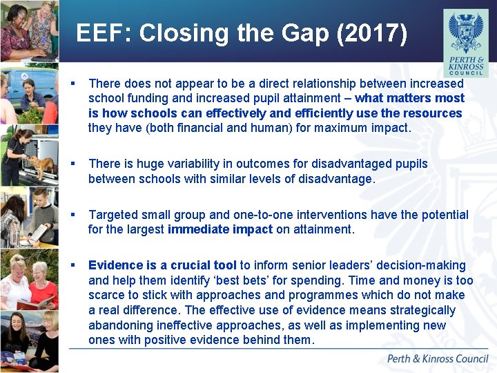 EEF: Closing the Gap (2017) § There does not appear to be a direct EEF: Closing the Gap (2017) § There does not appear to be a direct