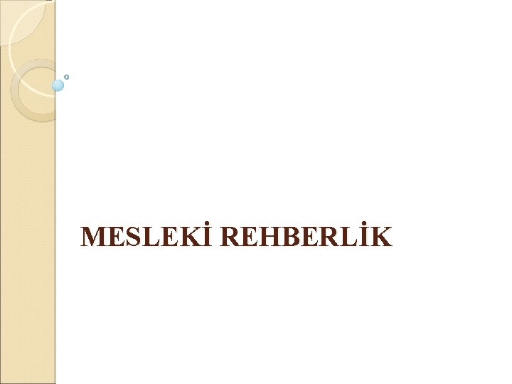 MESLEKİ REHBERLİK 