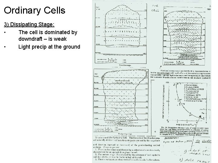 Ordinary Cells 3) Dissipating Stage: • The cell is dominated by downdraft – is