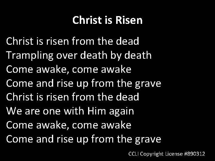 Christ is Risen Christ is risen from the dead Trampling over death by death