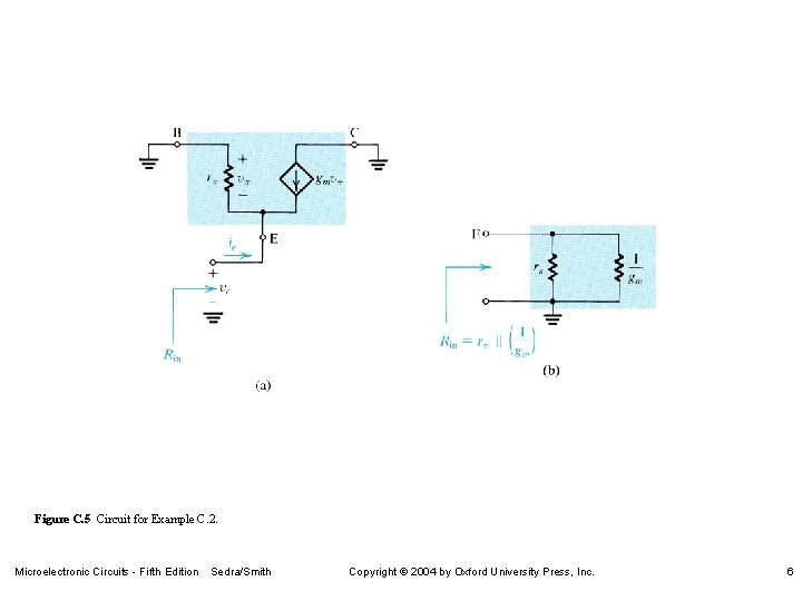 Figure C. 5 Circuit for Example C. 2. Microelectronic Circuits - Fifth Edition Sedra/Smith