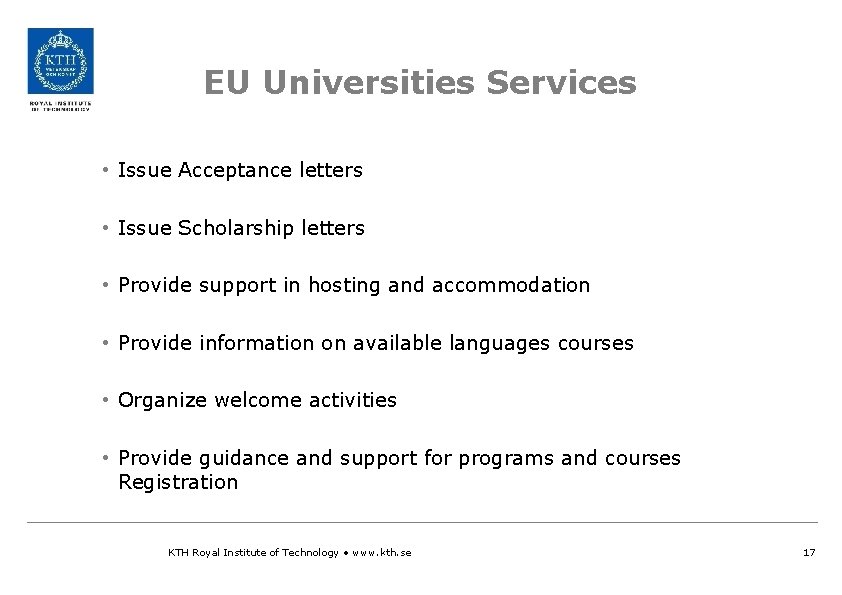 EU Universities Services • Issue Acceptance letters Group 2 • Issue Scholarship letters •