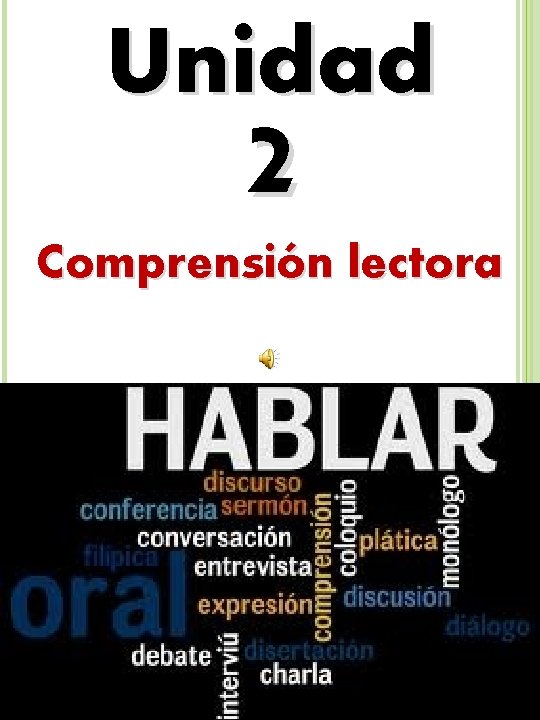 Unidad 2 Comprensión lectora 