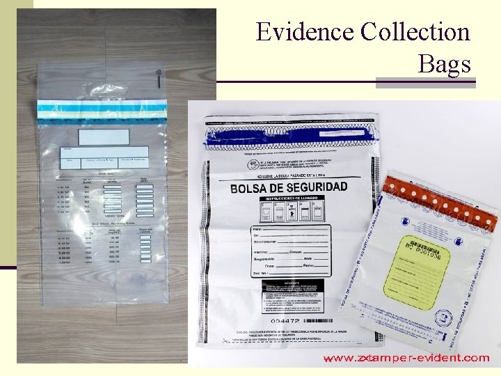 Evidence Collection Bags 