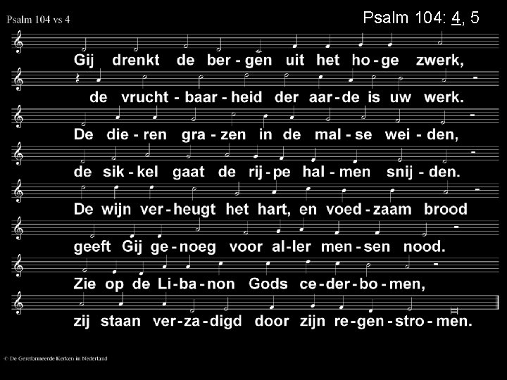 Psalm 104: 4, 5 