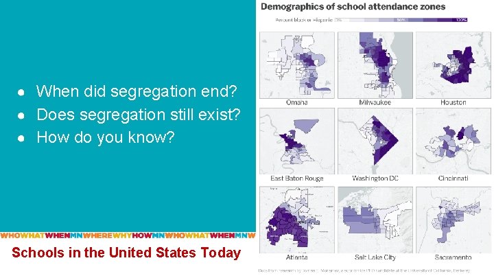 ● When did segregation end? ● Does segregation still exist? ● How do you