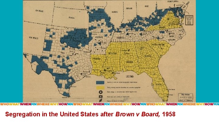 Segregation in the United States after Brown v Board, 1958 