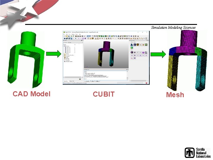 Simulation Modeling Sciences CAD Model CUBIT Mesh Simulation Modeling Sciences CAD Model CUBIT Mesh