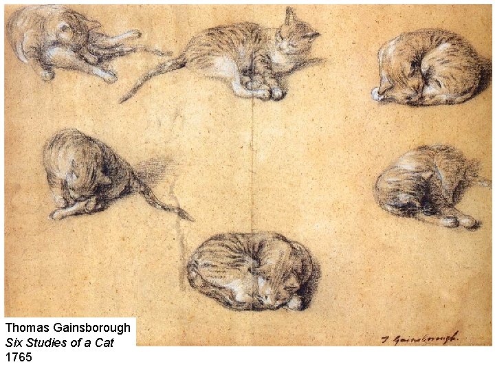 Thomas Gainsborough Six Studies of a Cat 1765 