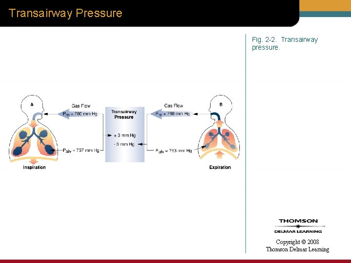 Transairway Pressure Fig. 2 -2. Transairway pressure. Copyright © 2008 Thomson Delmar Learning 