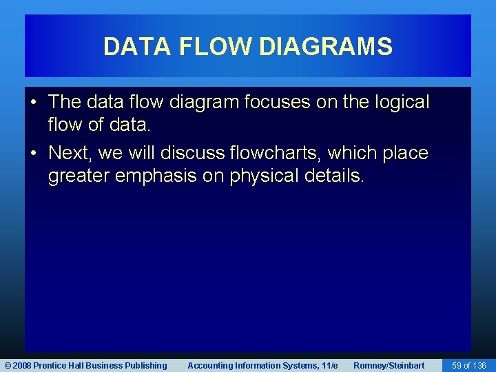 DATA FLOW DIAGRAMS • The data flow diagram focuses on the logical flow of